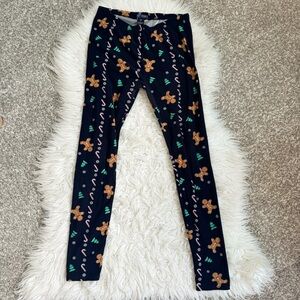 Just One Gingerbread Christmas Holiday Leggings Large